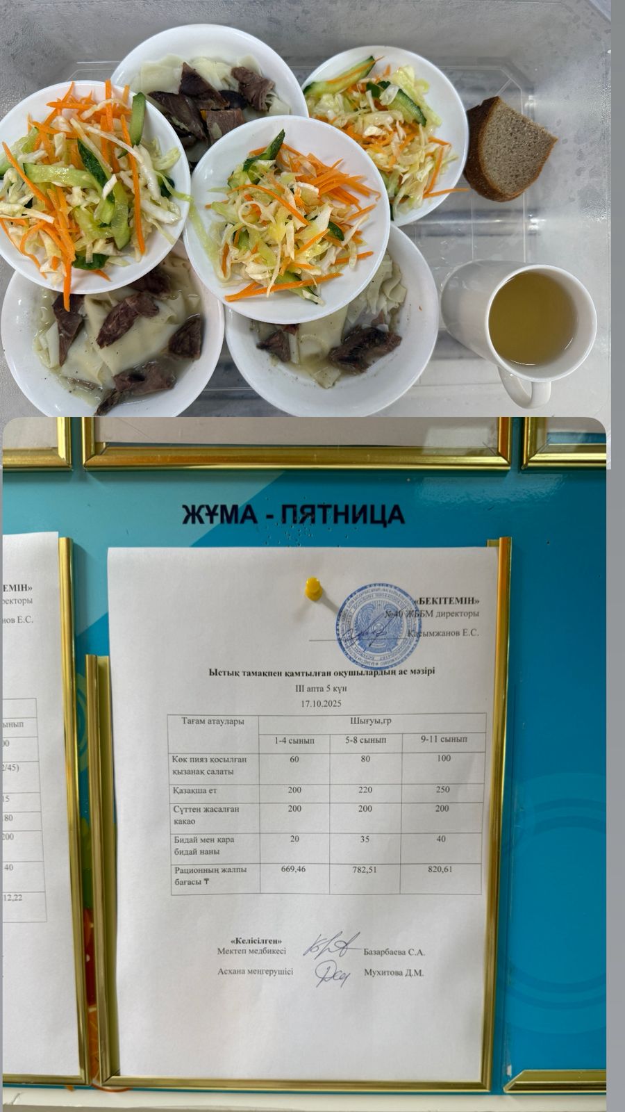 1 күндік ас мәзірі 3 апта 4 күн